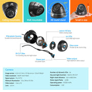 UL-tech CCTV Security System 8CH DVR 8 Cameras 1TB Hard Drive CCTV-8C-8D-BK-T