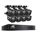 UL-TECH 1080P Security Camera System 8CH DVR with 8 CCTV Square Cameras CCTV-8C-8S-BK