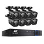 UL-TECH 1080P Security Camera System 8CH DVR with 8 CCTV Square Cameras CCTV-8C-8S-BK