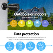 UL-tech CCTV Security System 8CH DVR 8 Cameras 2TB Hard Drive CCTV-8C-8S-BK-2T
