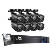 UL-tech CCTV Security System 8CH DVR 8 Cameras 1TB Hard Drive CCTV-8C-8S-BK-T