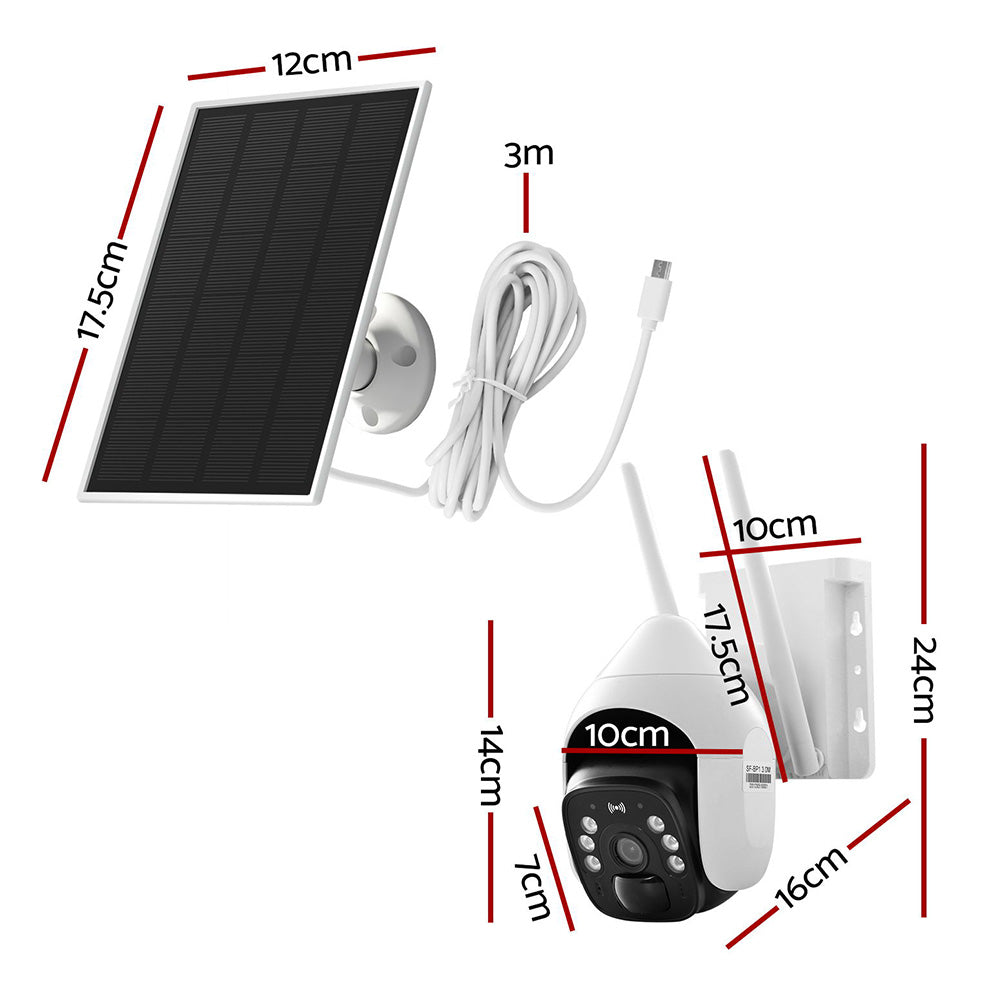 UL-tech 3MP Security Camera Solar Panel CCTV-B-SP-BP1-WH