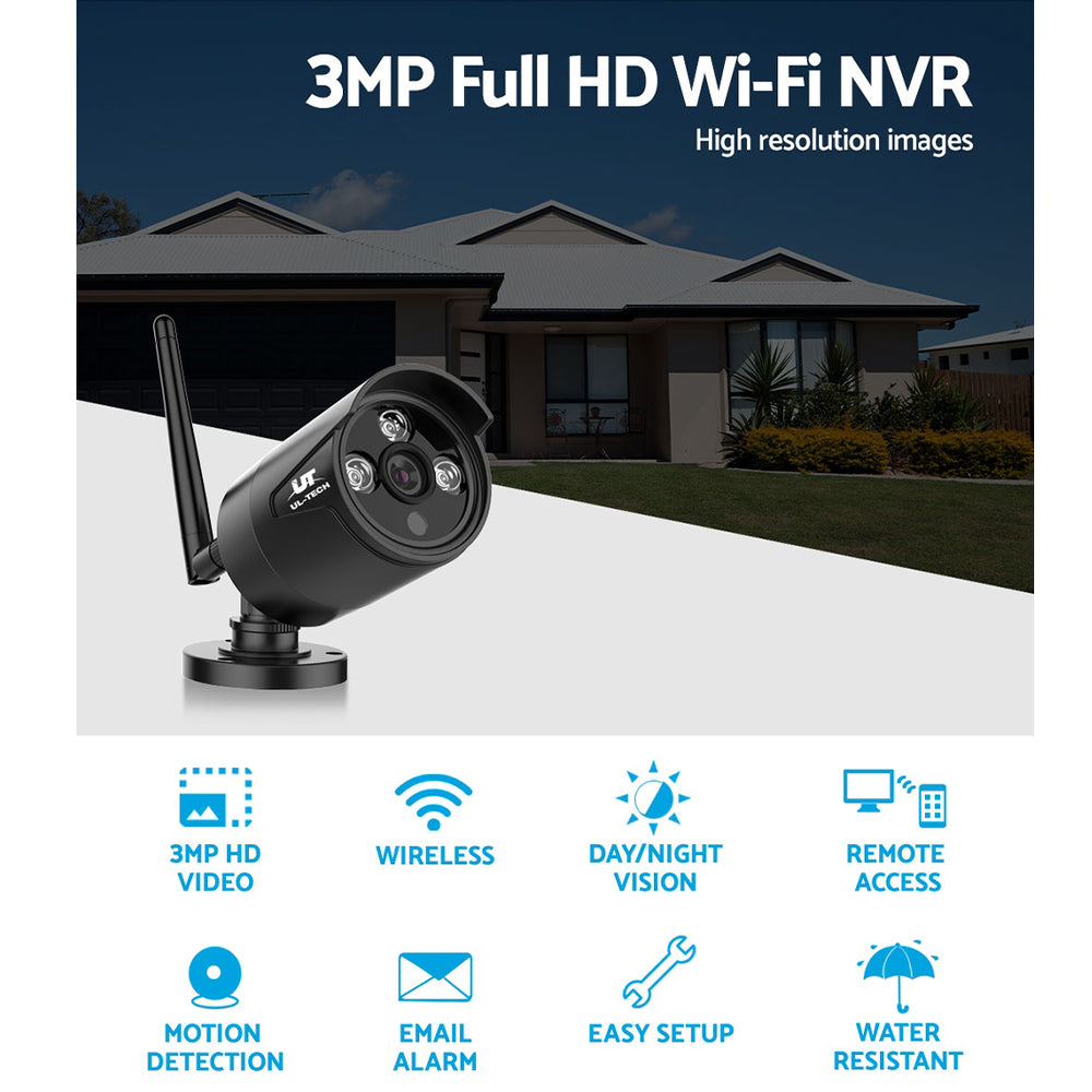 UL-tech Wireless CCTV 3MP Camera Bullet CCTV-CAM-WF-CLA