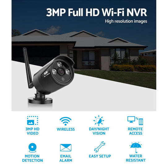 UL-tech Wireless CCTV 3MP Camera Bullet CCTV-CAM-WF-CLA