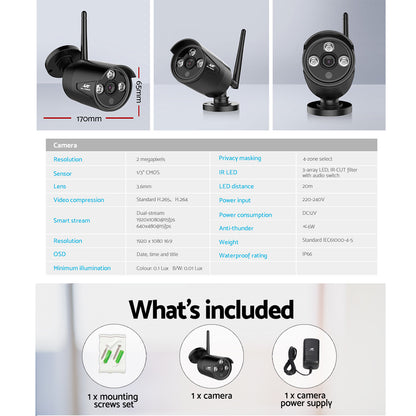 UL-tech Wireless CCTV 3MP Camera Bullet CCTV-CAM-WF-CLA