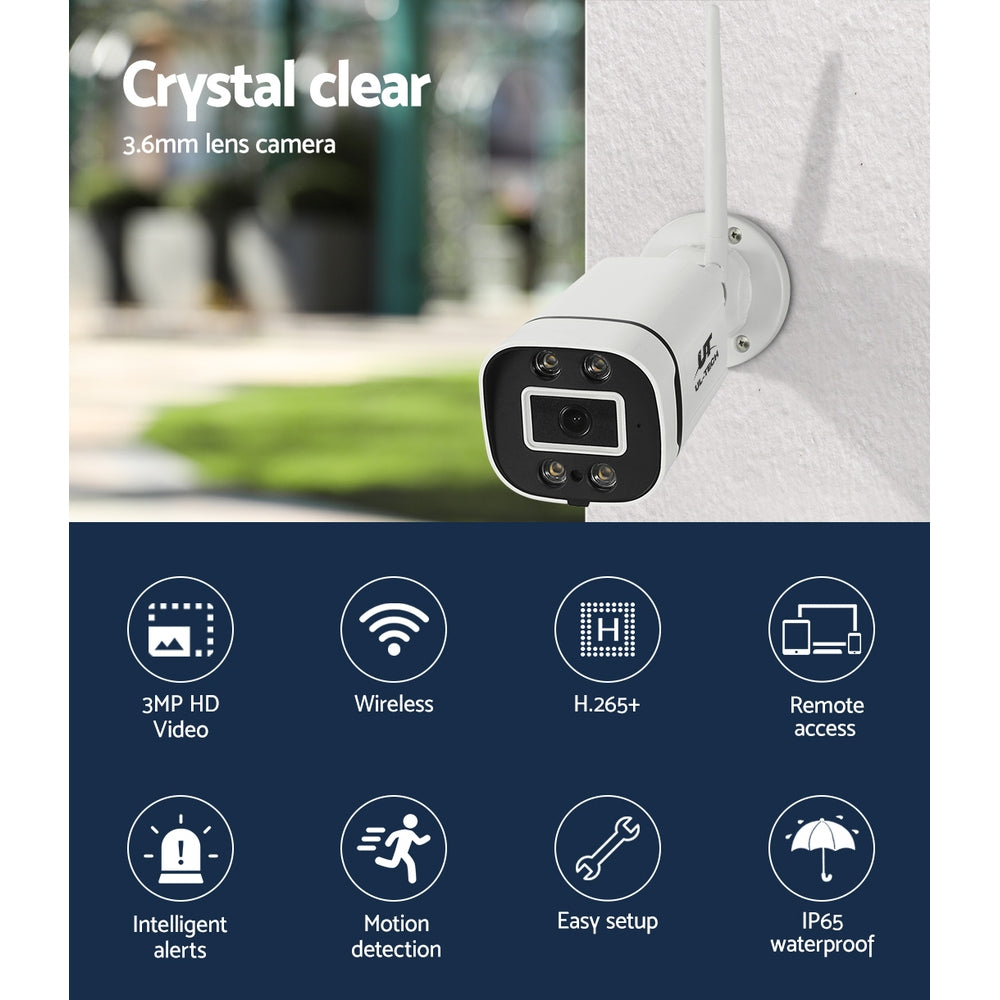 UL-tech Wireless CCTV 3MP 2 Cameras Square CCTV-CAM-WF-P4-X2