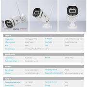 UL-tech Wireless CCTV 3MP 2 Cameras Square CCTV-CAM-WF-P4-X2