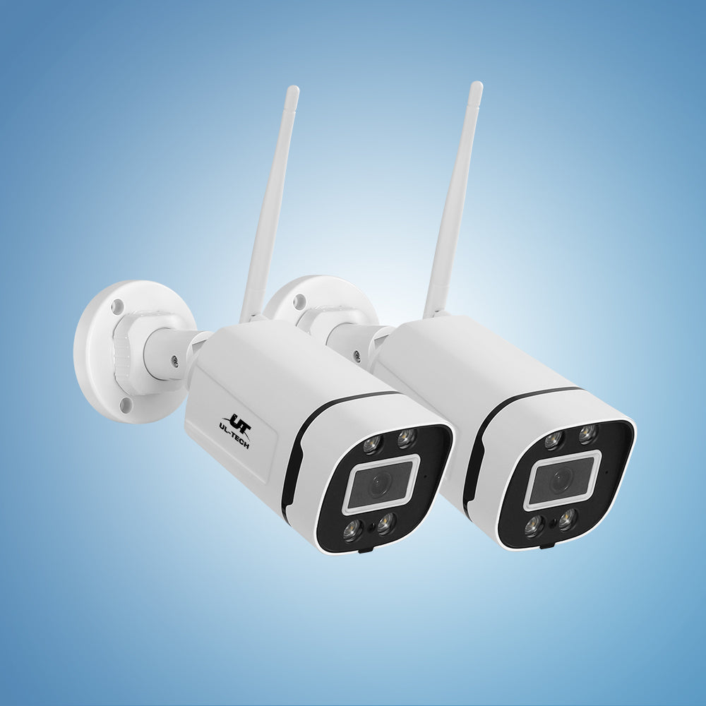 UL-tech Wireless CCTV 3MP 2 Cameras Square CCTV-CAM-WF-P4-X2