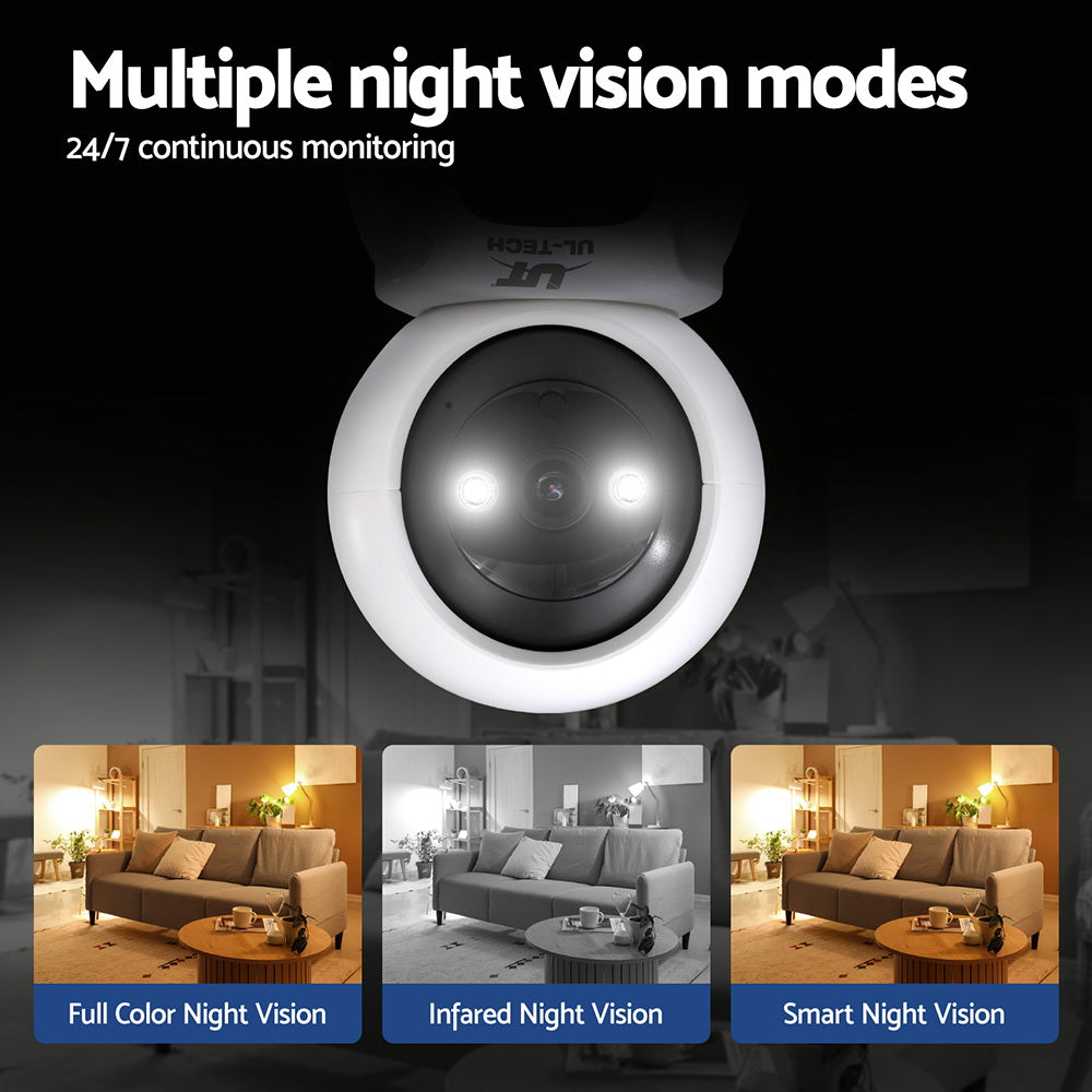 UL-tech 3MP IP Camera Baby Security CCTV CCTV-IP-B-PT1P-WH