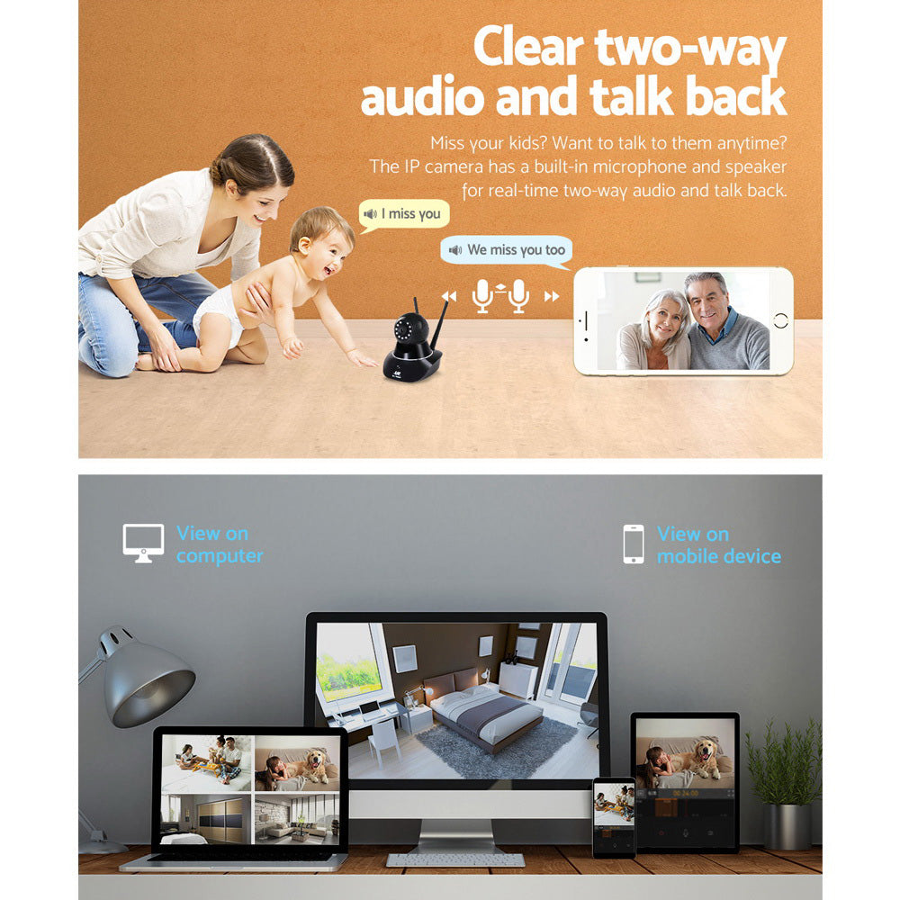 UL-tech 1080P Wireless IP Camera Security WIFI Cam Black CCTV-IP-BLACK