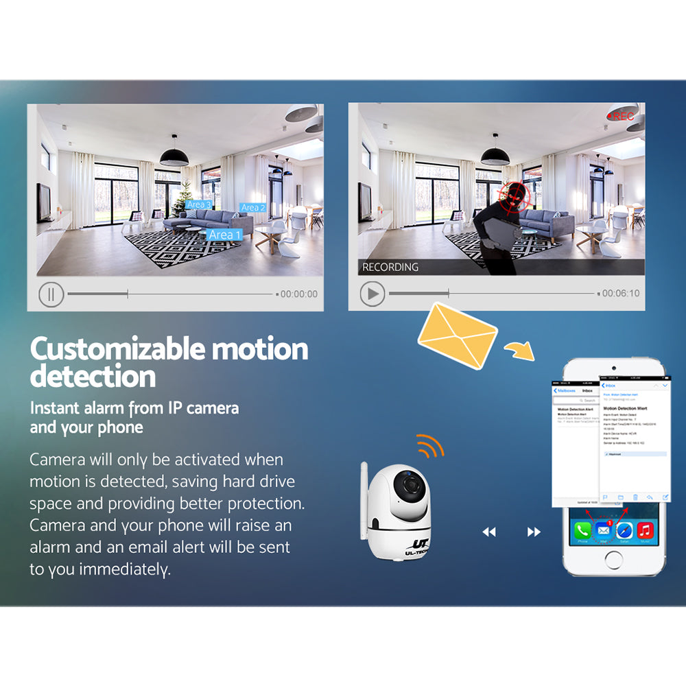 UL-tech 1080P Wireless IP Camera WIFI Home Security Cam CCTV-IP-EGG-WH