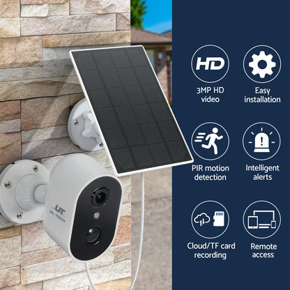 UL-tech 1080P Wireless Security IP Camera Rechargeable Outdoor CCTV Solar Panel CCTV-SCSP-C2-WH