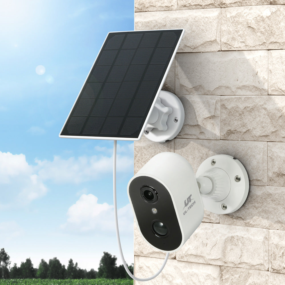 UL-tech 1080P Wireless Security IP Camera Rechargeable Outdoor CCTV Solar Panel CCTV-SCSP-C2-WH