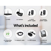UL-tech Wireless CCTV Security System 8CH NVR 3MP 4 Bullet Cameras 1TB CCTV-WF-CLA-8C-4B-T