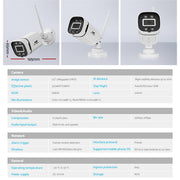UL-tech Wireless CCTV Security System 8CH NVR 3MP 4 Square Cameras CCTV-WF-CLA-8C-4P