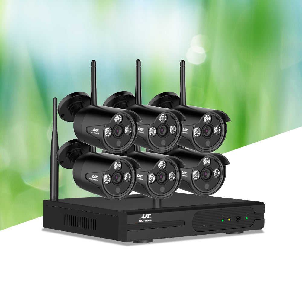 UL-tech Wireless CCTV Security System 8CH NVR 3MP 6 Bullet Cameras CCTV-WF-CLA-8C-6B