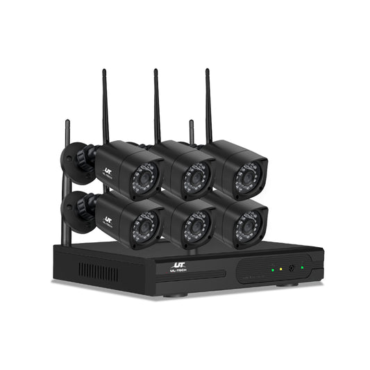 UL-TECH 3MP 8CH NVR Wireless 6 Security Cameras Set CCTV-WF-CLA-8C-6S