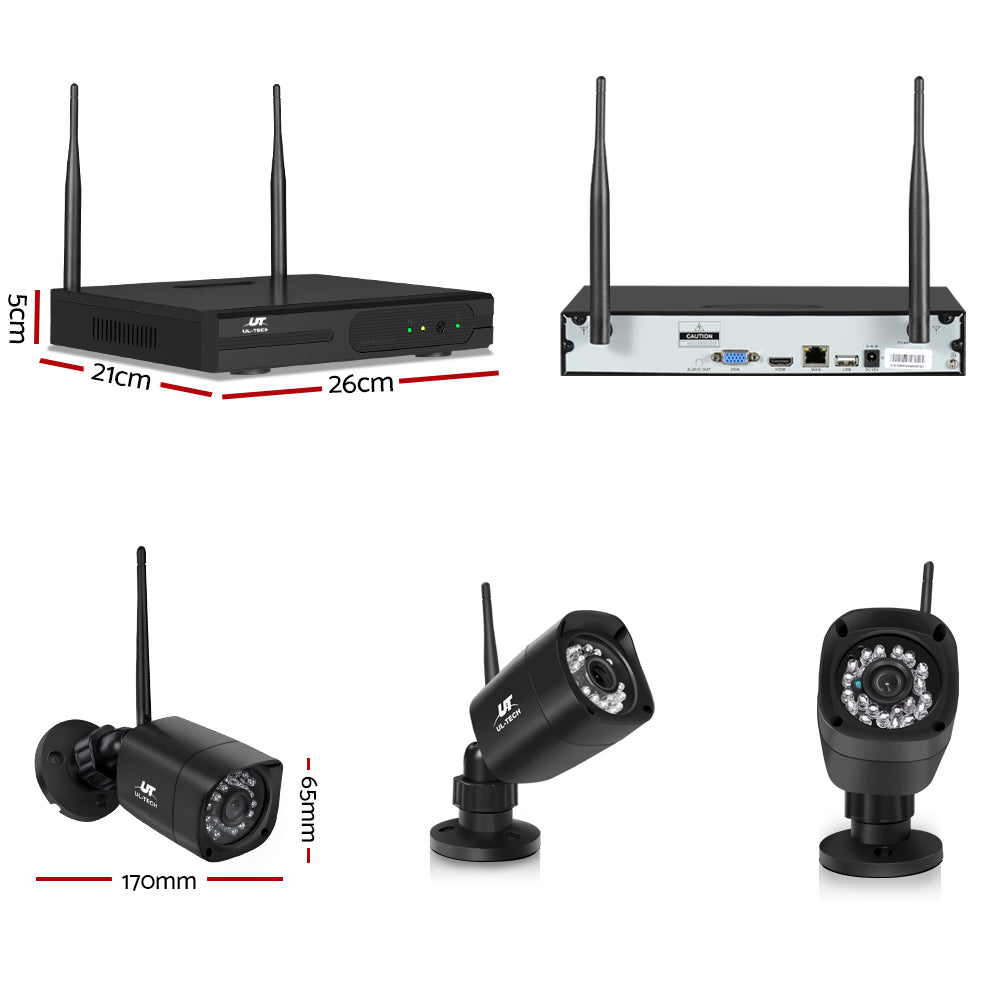 UL-TECH 3MP 8CH NVR Wireless 6 Security Cameras Set CCTV-WF-CLA-8C-6S