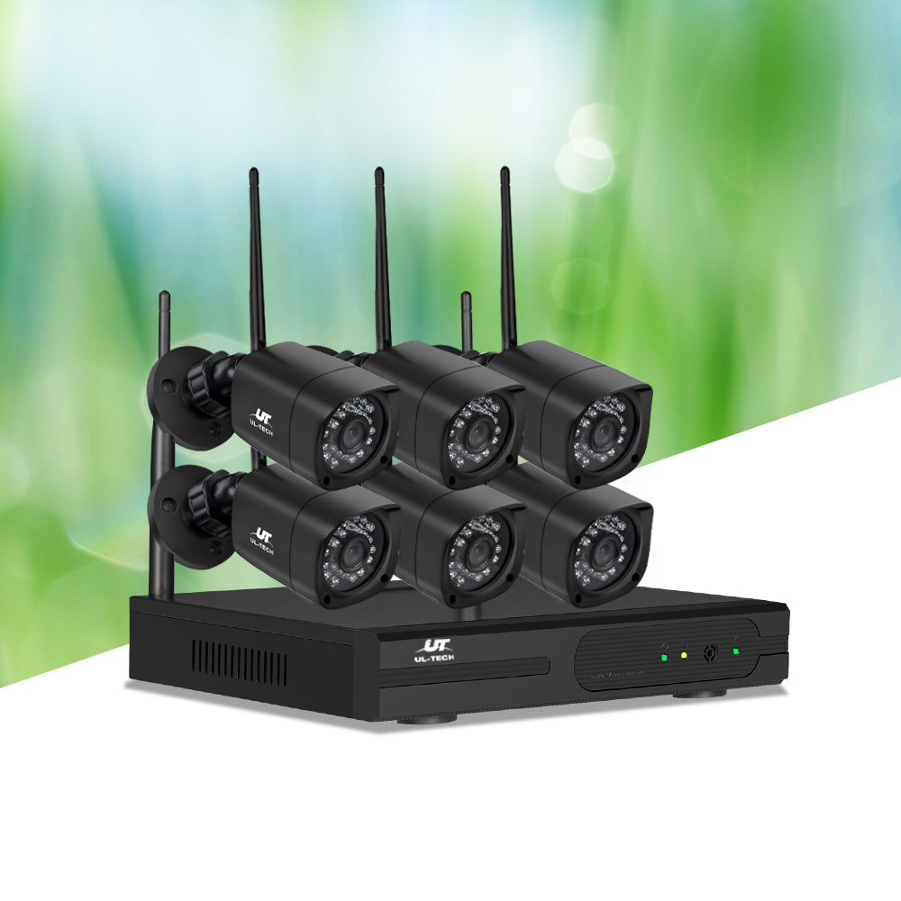 UL-TECH 3MP 8CH NVR Wireless 6 Security Cameras Set CCTV-WF-CLA-8C-6S