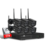 UL-tech CCTV Wireless Security Camera System 8CH Home Outdoor WIFI 6 Square Cameras Kit 1TB CCTV-WF-CLA-8C-6S-T