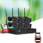 UL-tech CCTV Wireless Security Camera System 8CH Home Outdoor WIFI 6 Square Cameras Kit 1TB CCTV-WF-CLA-8C-6S-T