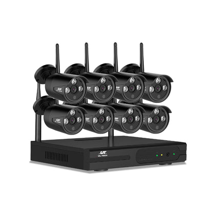 UL-tech Wireless CCTV Security System 8CH NVR 3MP 8 Bullet Cameras CCTV-WF-CLA-8C-8B