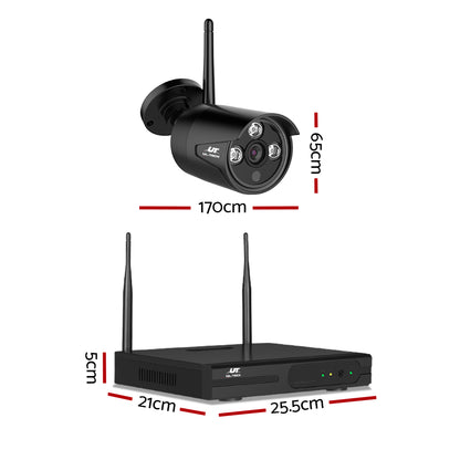 UL-tech Wireless CCTV Security System 8CH NVR 3MP 8 Bullet Cameras 1TB CCTV-WF-CLA-8C-8B-T