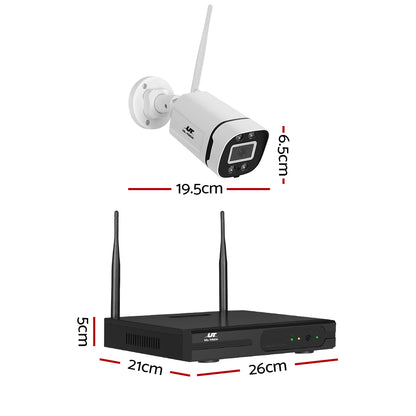 UL-tech Wireless CCTV Security System 8CH NVR 3MP 8 Square Cameras CCTV-WF-CLA-8C-8P