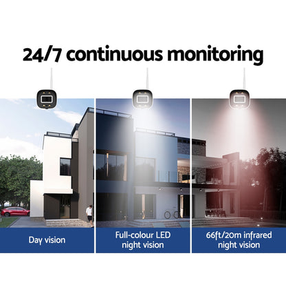 UL-tech Wireless CCTV Security System 8CH NVR 3MP 8 Square Cameras CCTV-WF-CLA-8C-8P