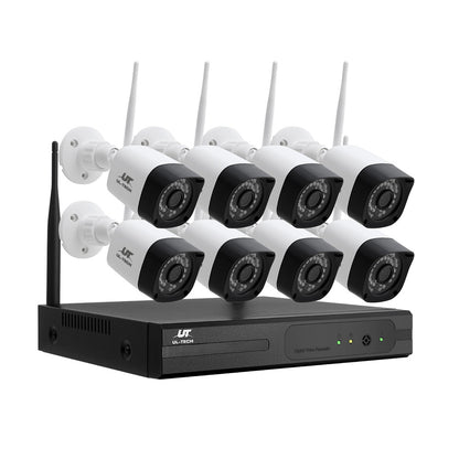 UL-tech 3MP Wireless CCTV 8CH 8 Square Camera CCTV-WF-HF230446-8C-8S