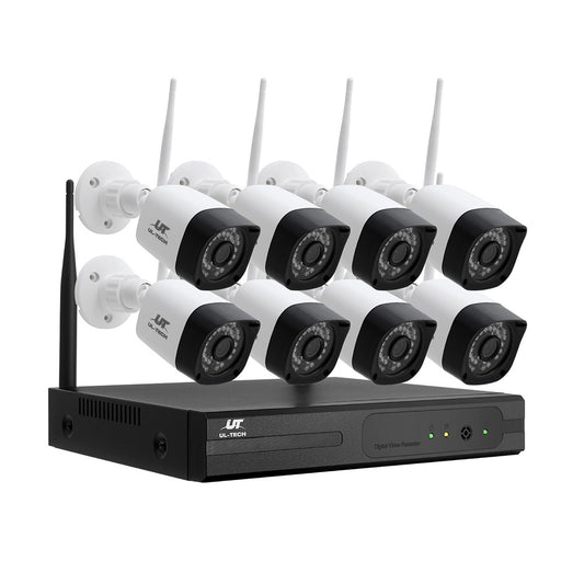 UL-tech 3MP Wireless CCTV 8CH 8 Square Camera CCTV-WF-HF230446-8C-8S