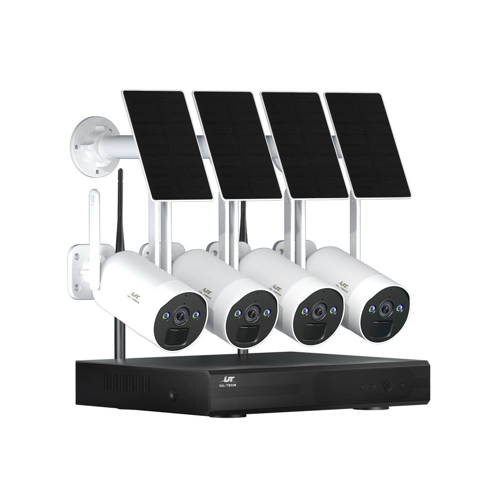 UL-tech Wireless Solar CCTV Security Cameras 4MP 8CH NVR CCTV-WF-SOLAR-8C-4B