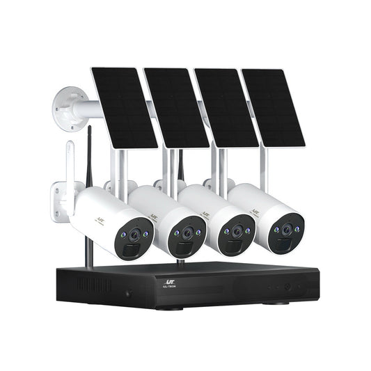 UL-tech Wireless Solar CCTV Security Cameras 4MP 8CH NVR CCTV-WF-SOLAR-8C-4B