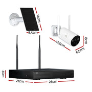 UL-tech Wireless Solar CCTV Security Cameras 4MP 8CH NVR CCTV-WF-SOLAR-8C-4B