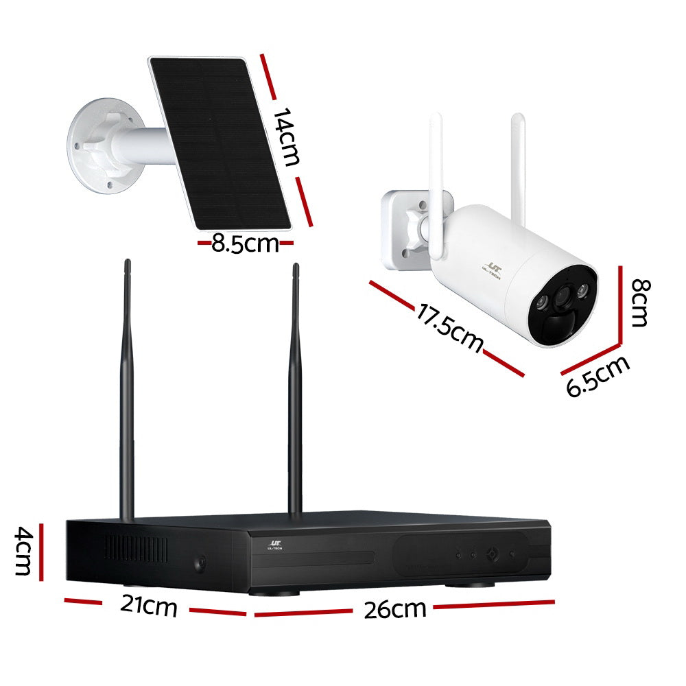 UL-tech Wireless Solar CCTV Security Cameras 4MP 8CH NVR CCTV-WF-SOLAR-8C-4B