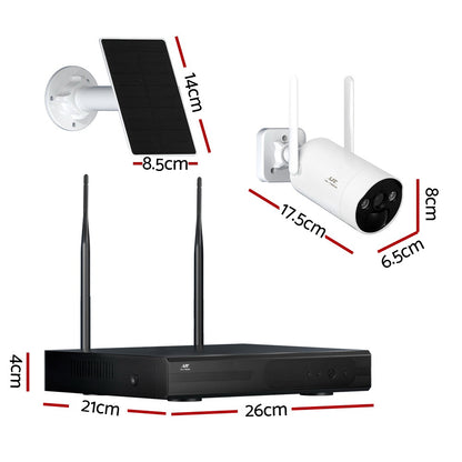 UL-tech Wireless Solar CCTV Security Cameras 4MP 8CH NVR CCTV-WF-SOLAR-8C-4B