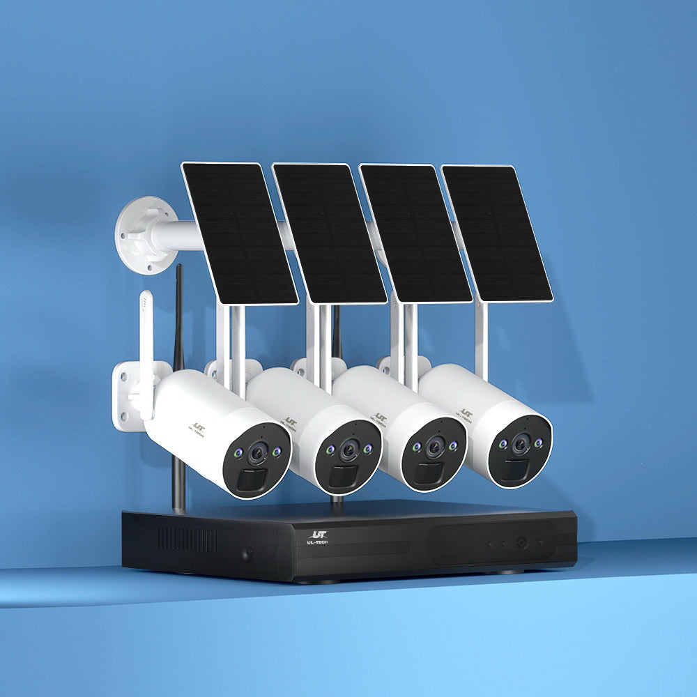 UL-tech Wireless Solar CCTV Security Cameras 4MP 8CH NVR CCTV-WF-SOLAR-8C-4B