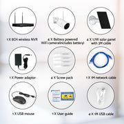 UL-tech Wireless Solar CCTV Security Cameras 4MP 8CH NVR CCTV-WF-SOLAR-8C-4B