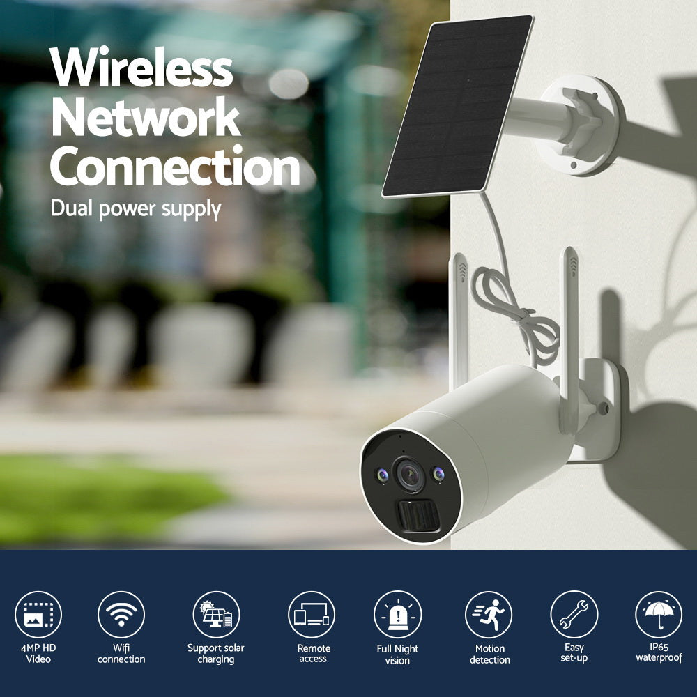 UL-tech Wireless Solar CCTV Security Cameras 4MP 8CH NVR CCTV-WF-SOLAR-8C-4B