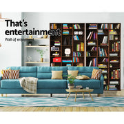 Artiss Bookshelf CD Storage Rack - BERT Walnut CD-SHELF-ES-AB