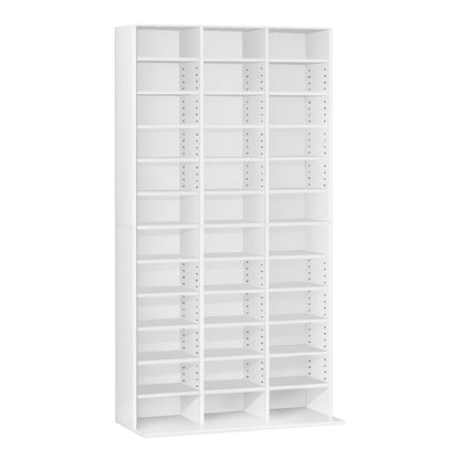 Artiss Bookshelf CD Storage Rack - BERT White CD-SHELF-WH-AB