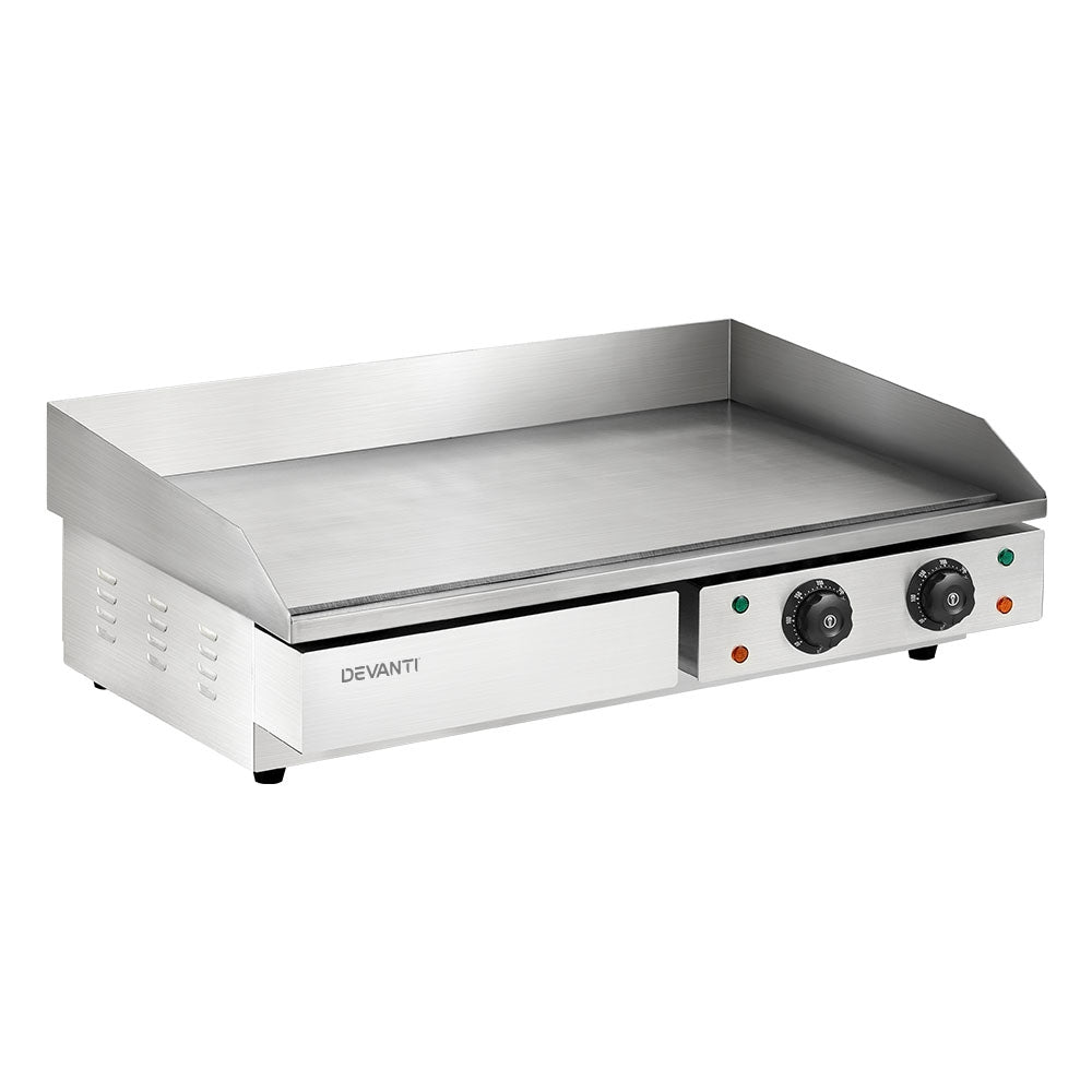Devanti Commercial Electric Griddle 73cm BBQ Grill Plate 4400W CEG-D5C-DOUBLE