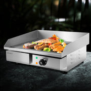 Devanti Commercial Electric Griddle 55cm BBQ Grill Plate 3000W CEG-D5C-SINGLE