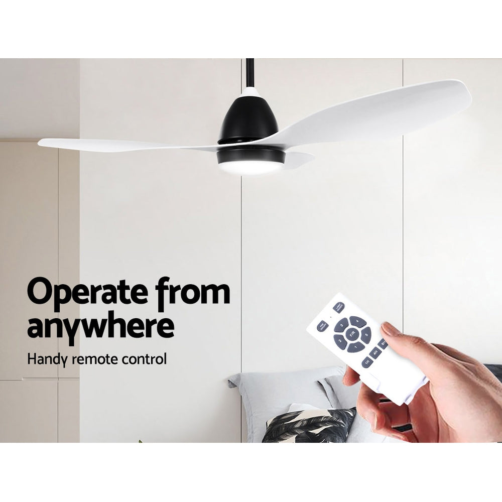 Devanti 48'' Ceiling Fan DC Motor w/Light w/Remote - White CF-B-48-310-WH