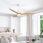 Devanti 52'' Ceiling Fan AC Motor w/Light w/Remote - Light Wood CF-B-52-312-WH