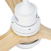 Devanti 52'' Ceiling Fan DC Motor LED Light Remote - Light Wood CF-B-52-331C-DW