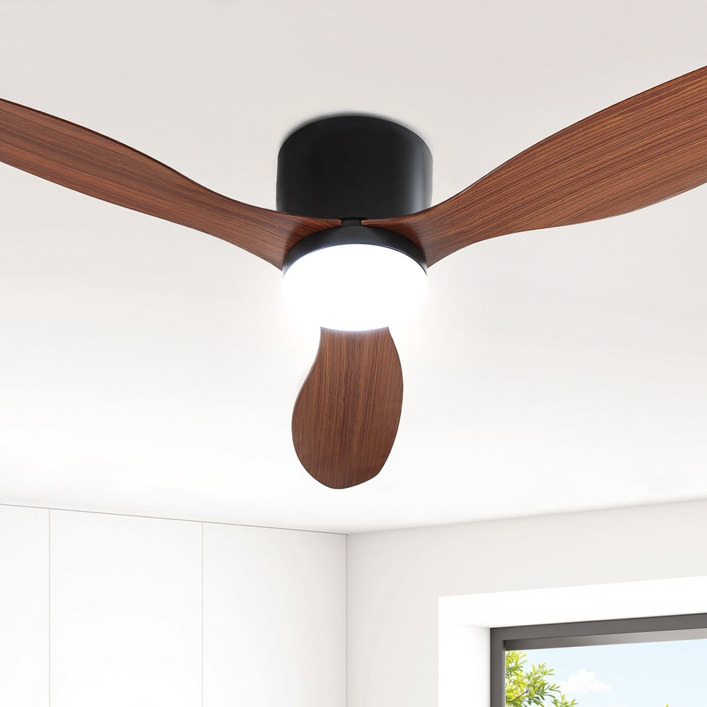 Devanti 52'' Ceiling Fan DC Motor w/Light w/Remote - Dark Wood CF-B-52-42Y-DW