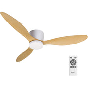 Devanti 52'' Ceiling Fan DC Motor w/Light w/Remote - Light Wood CF-B-52-42Y-LW
