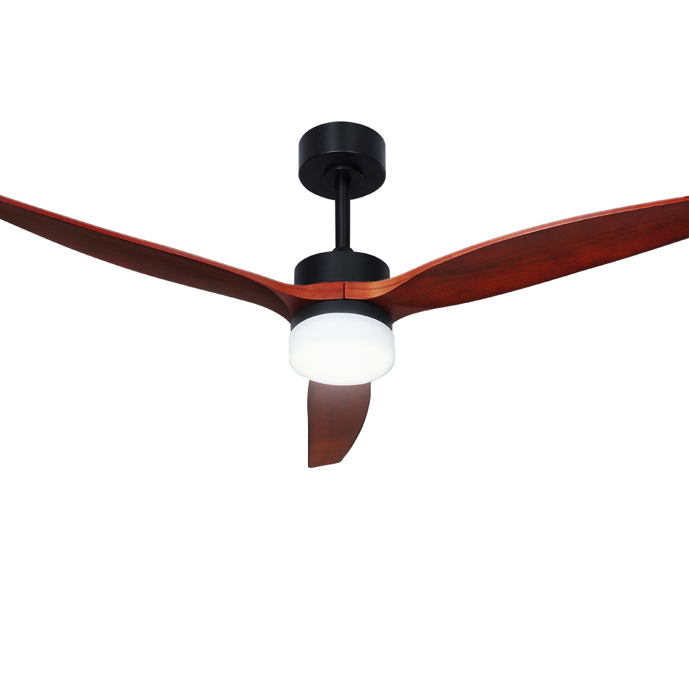 Devanti 52'' Ceiling Fan DC Motor 3 Blades w/Light - Dark Wood CF-B-52-C142-DW