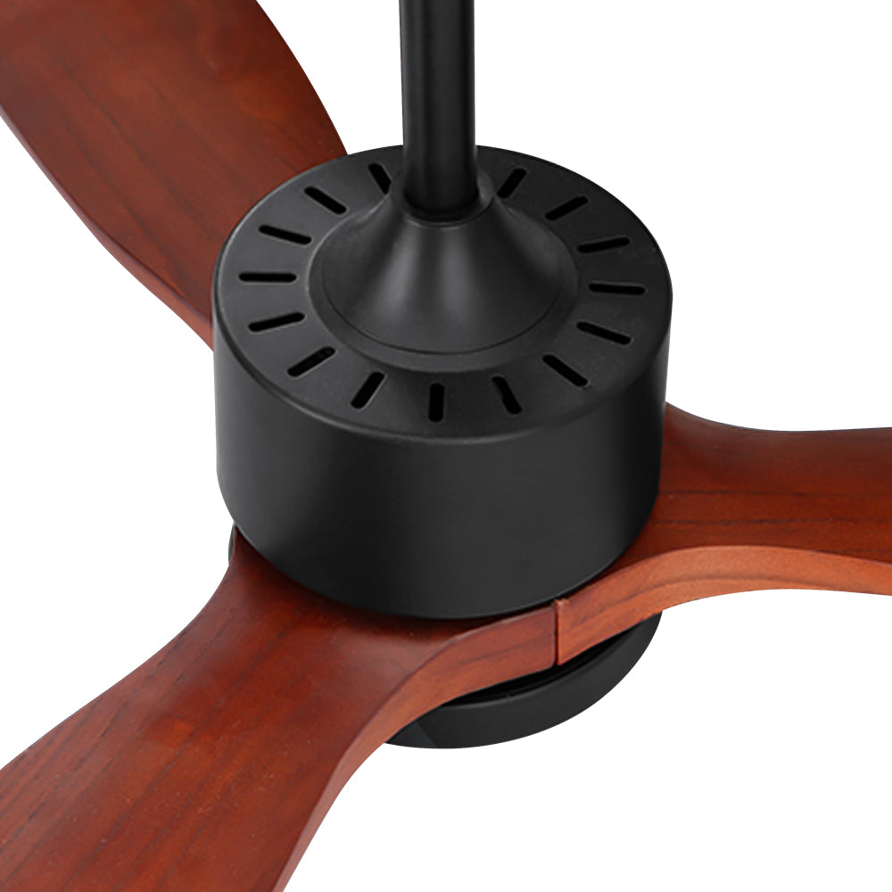 Devanti 52'' Ceiling Fan DC Motor 3 Blades w/Light - Dark Wood CF-B-52-C142-DW